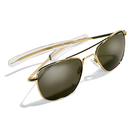 military aviator sunglasses side view